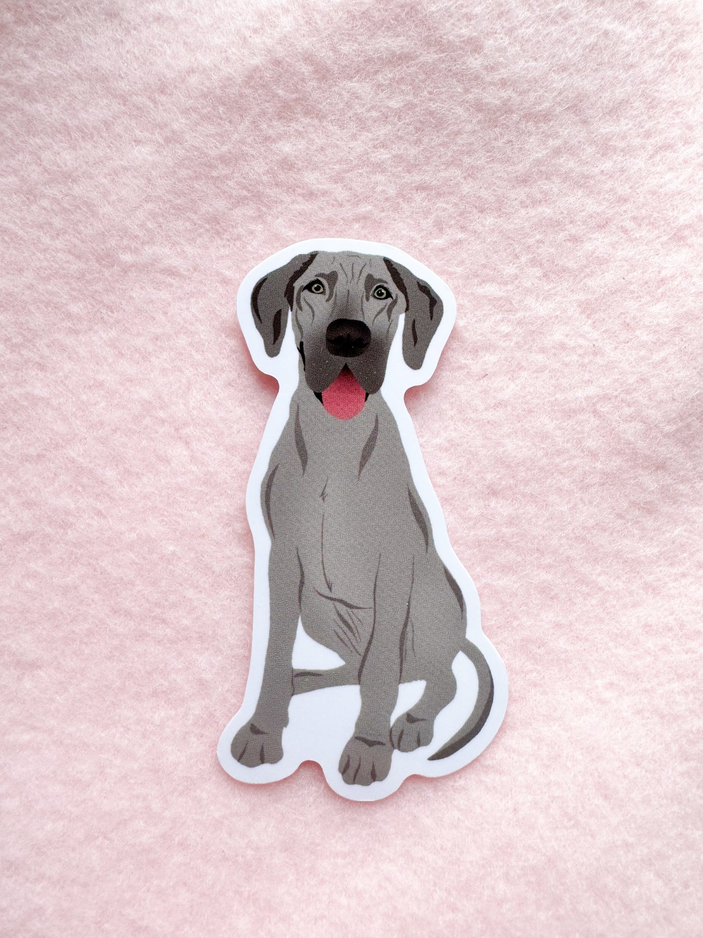 Great Dane (gray) Sticker