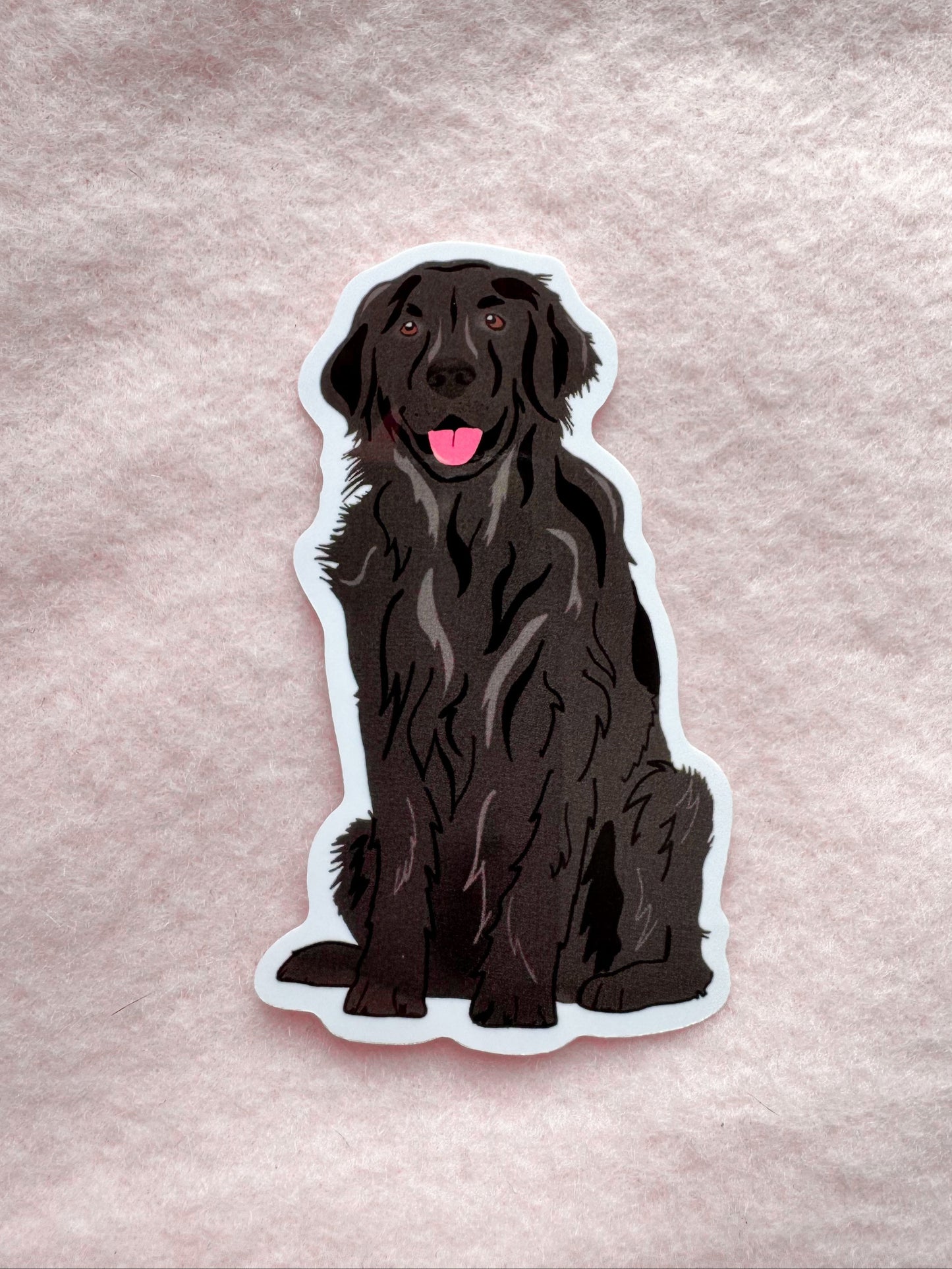 Golden Retriever (black), Flat Coated Retriever Sticker