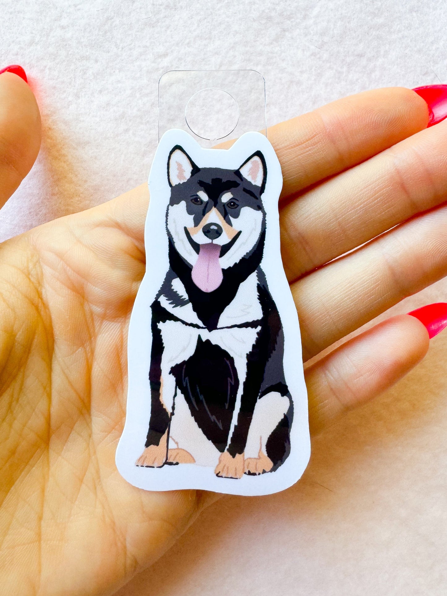 Shiba Inu, Akita (black & tan) Sticker