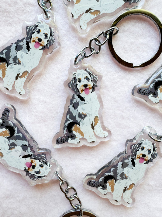 Aussiedoodle Keychain