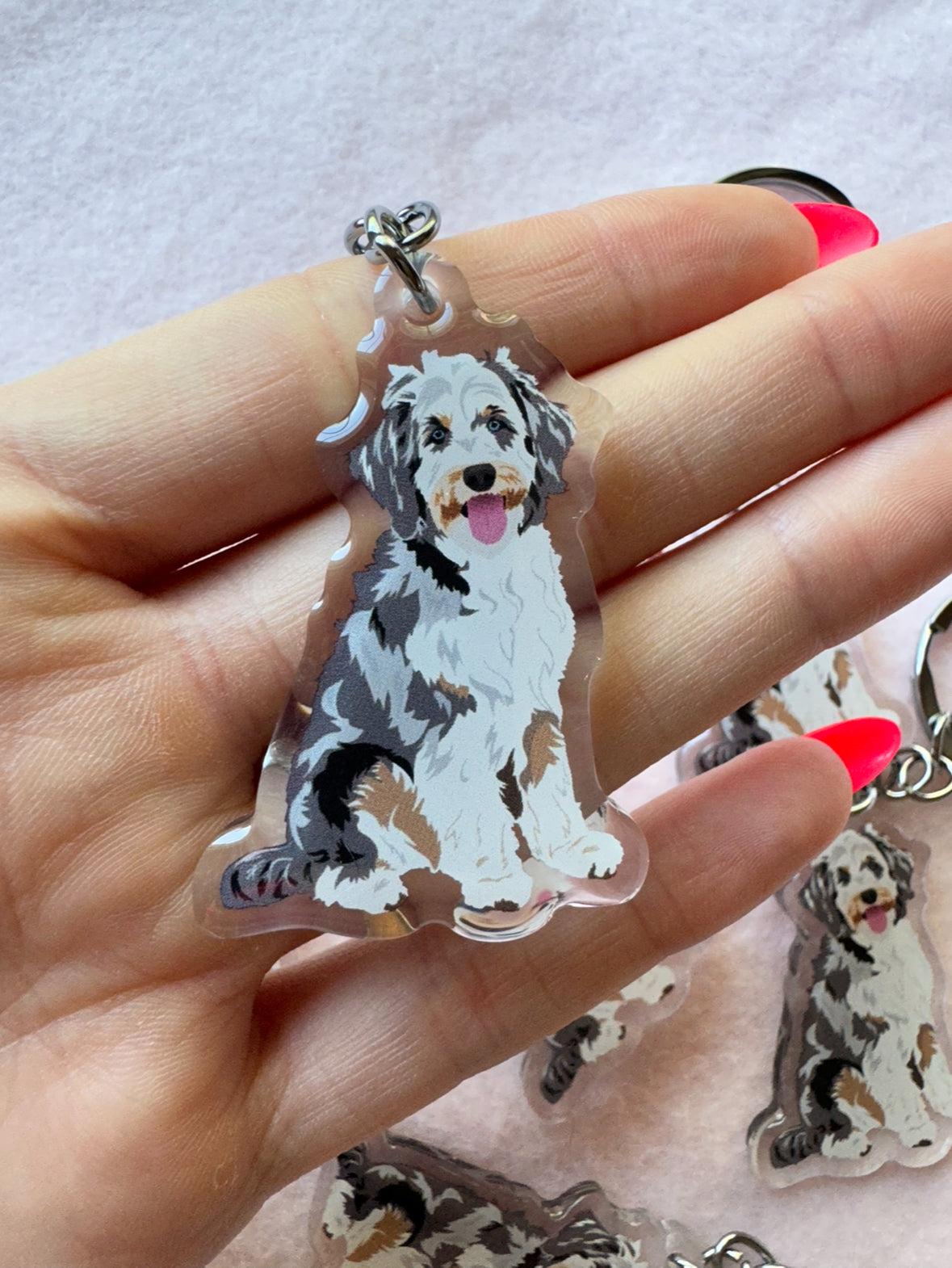 Aussiedoodle Keychain