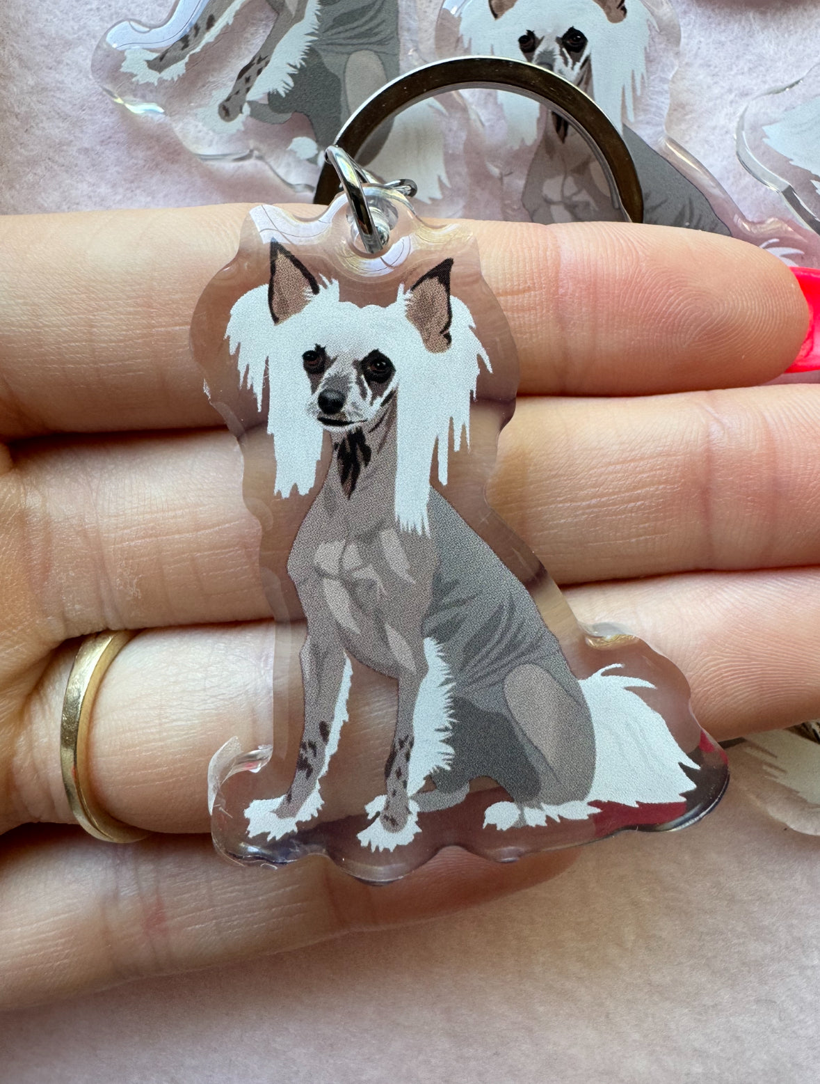 Chinese Crested Keychain