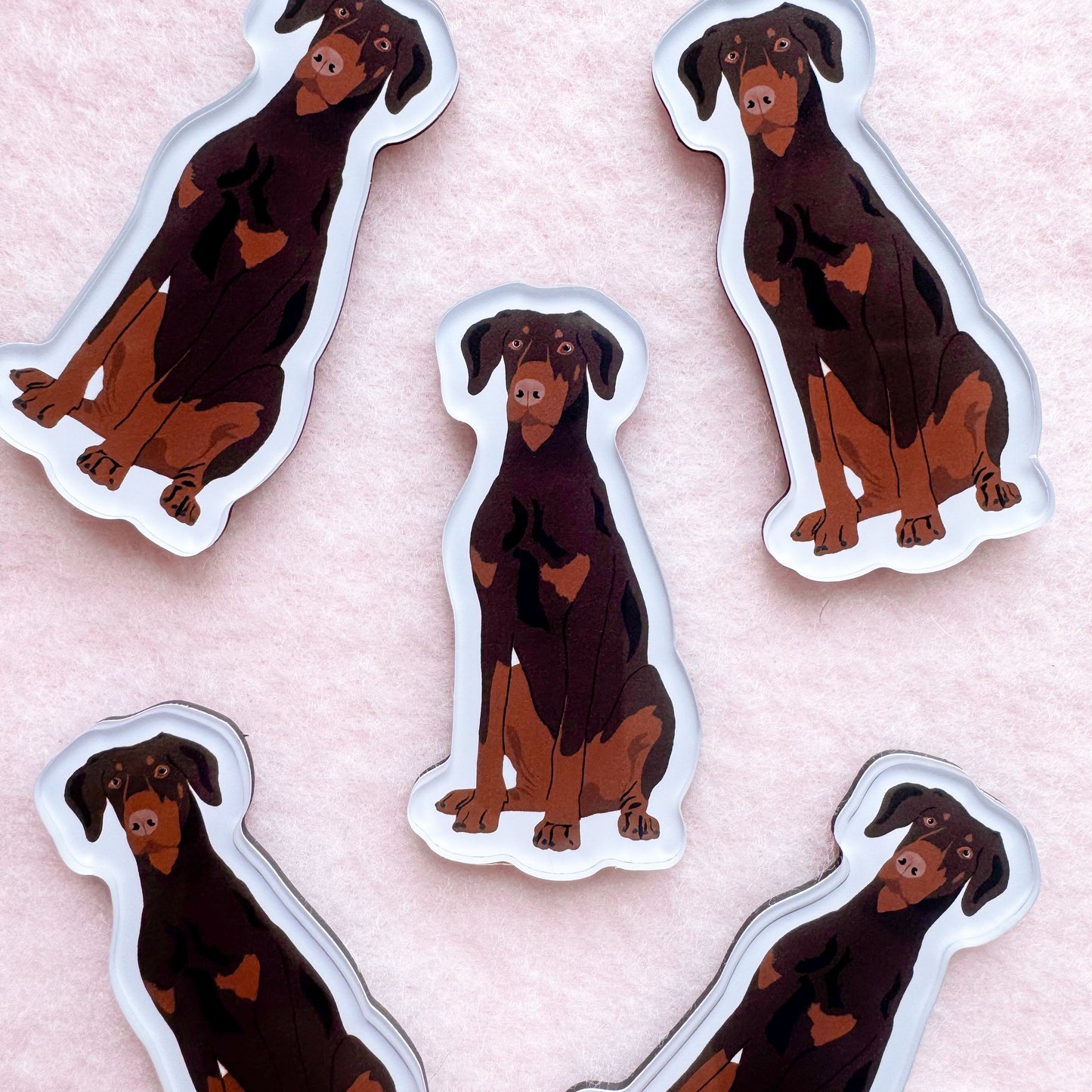 Dobermann (red & rust/natural ears) Magnet