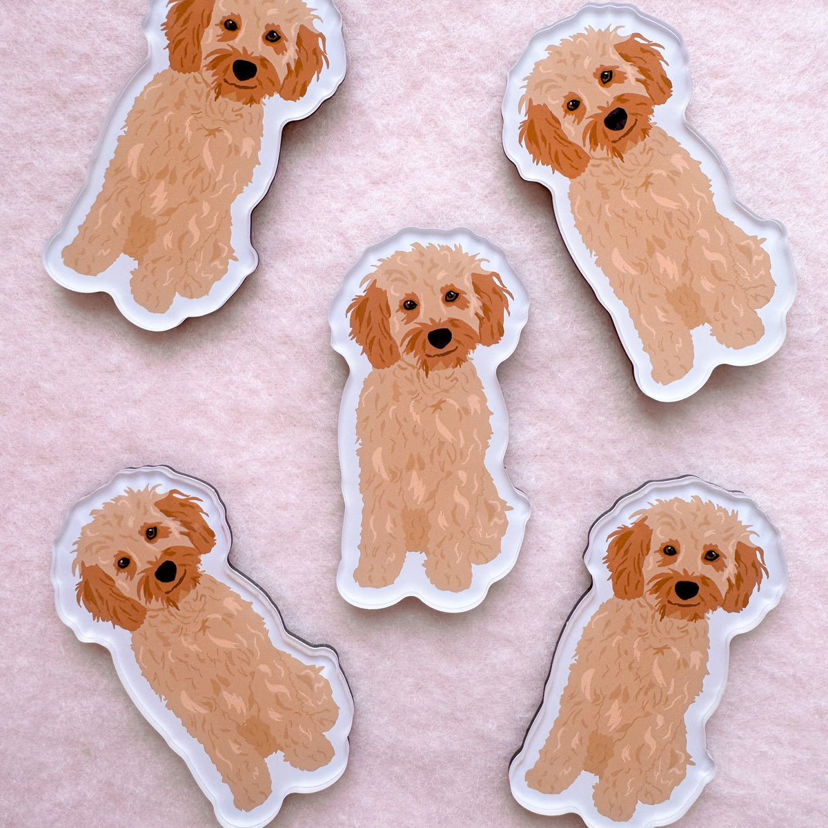 Cockapoo (blonde), Mini Goldendoodle (blonde), Maltipoo Magnet
