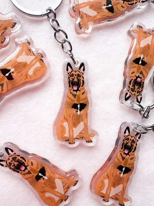 Belgian Malinois Keychain