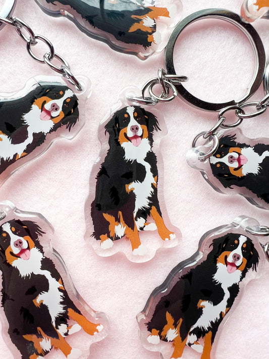 Bernese Mountain Dog Keychain