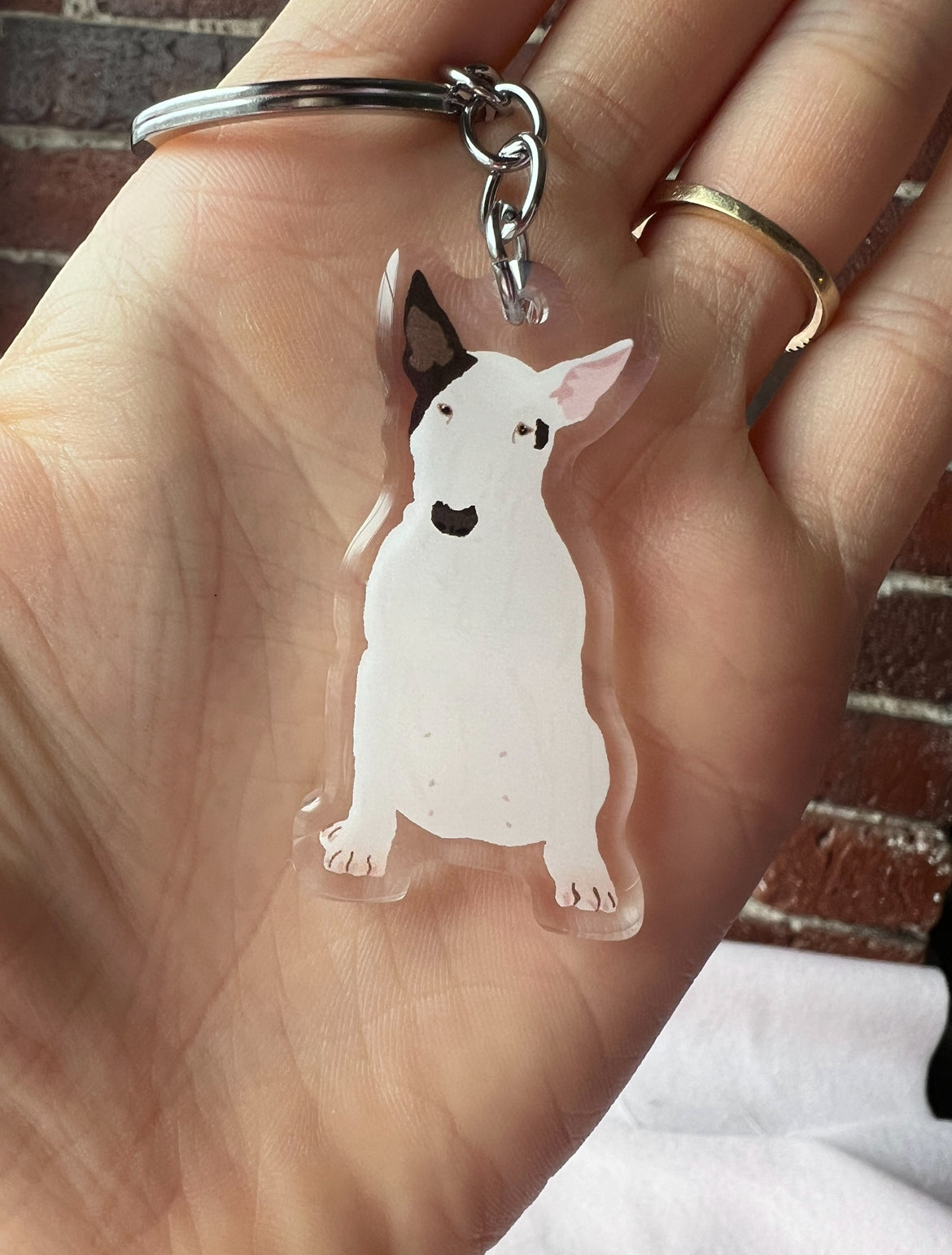 Bull Terrier Keychain
