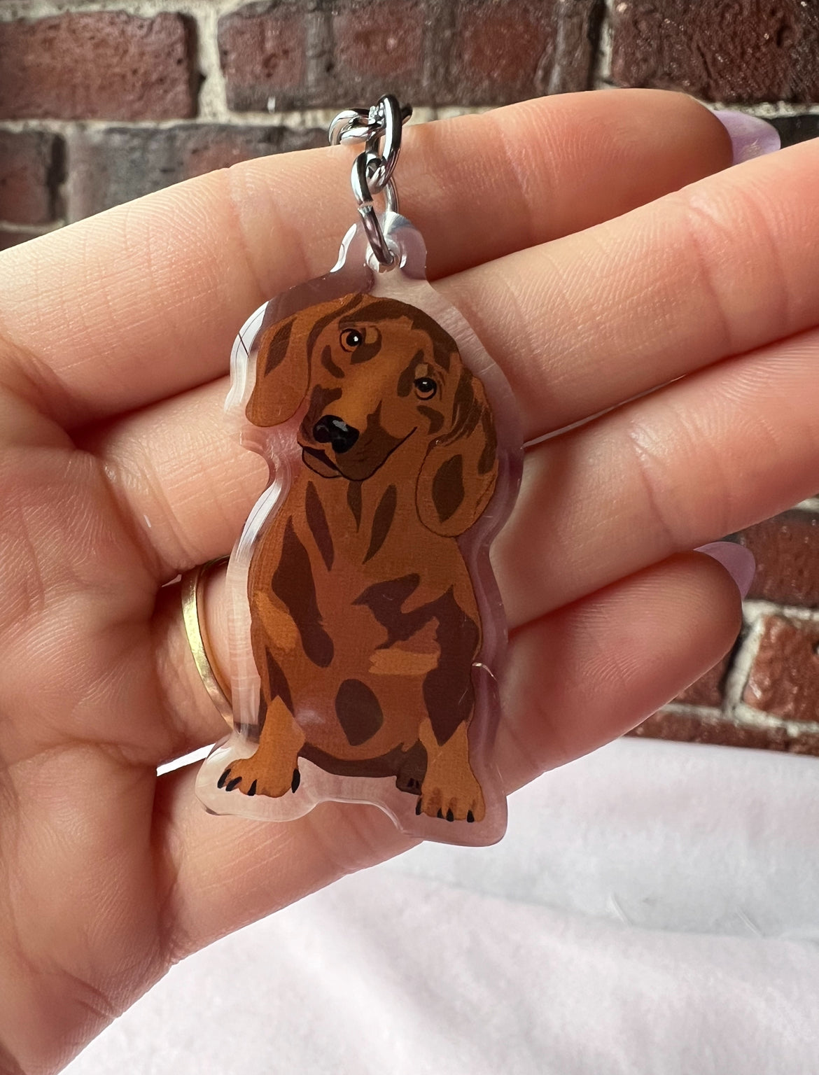 Dachshund (brown) Keychain