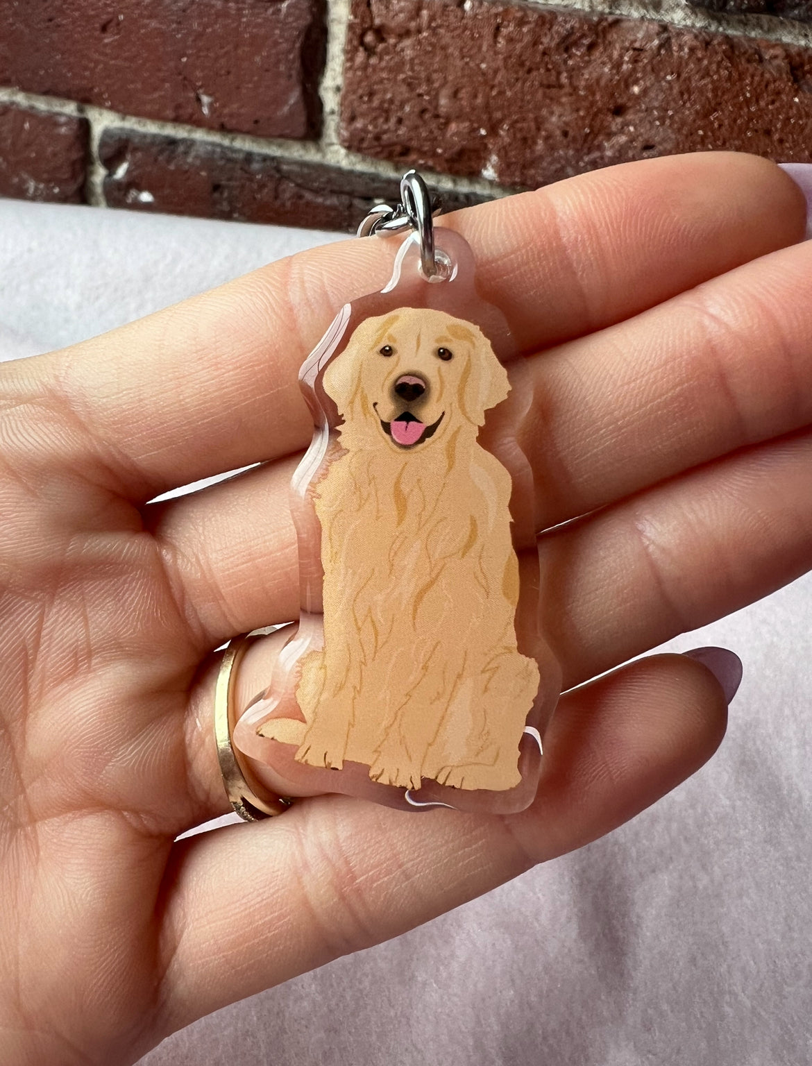 Golden Retriever Keychain