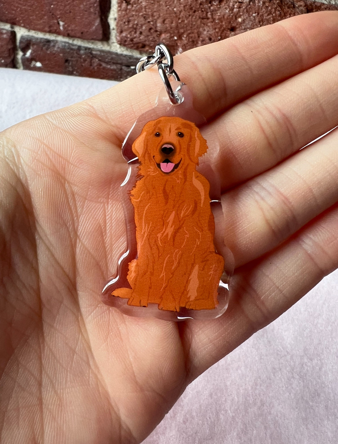 Golden Retriever (red/copper) Keychain