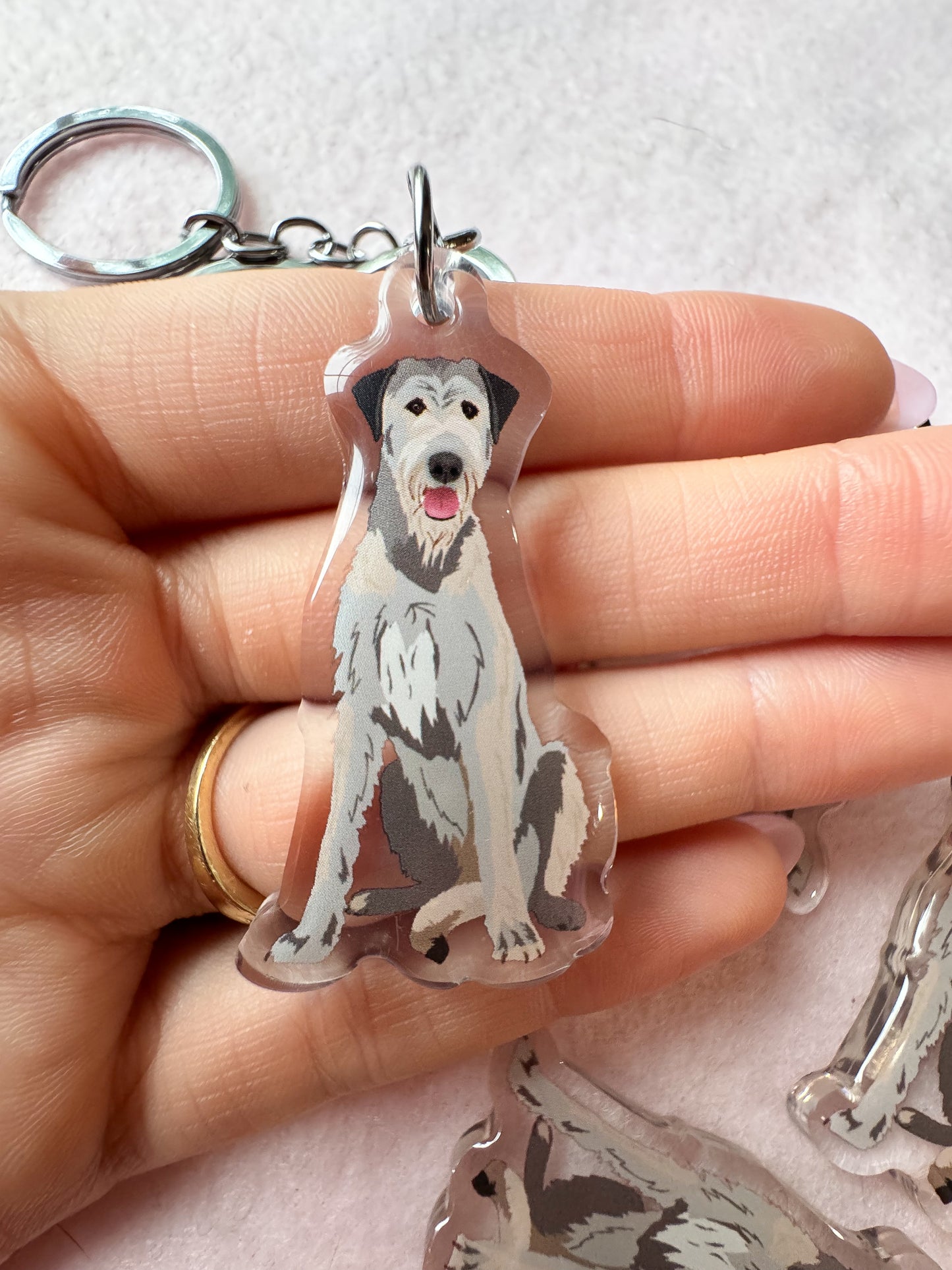 Irish Wolfhound Keychain