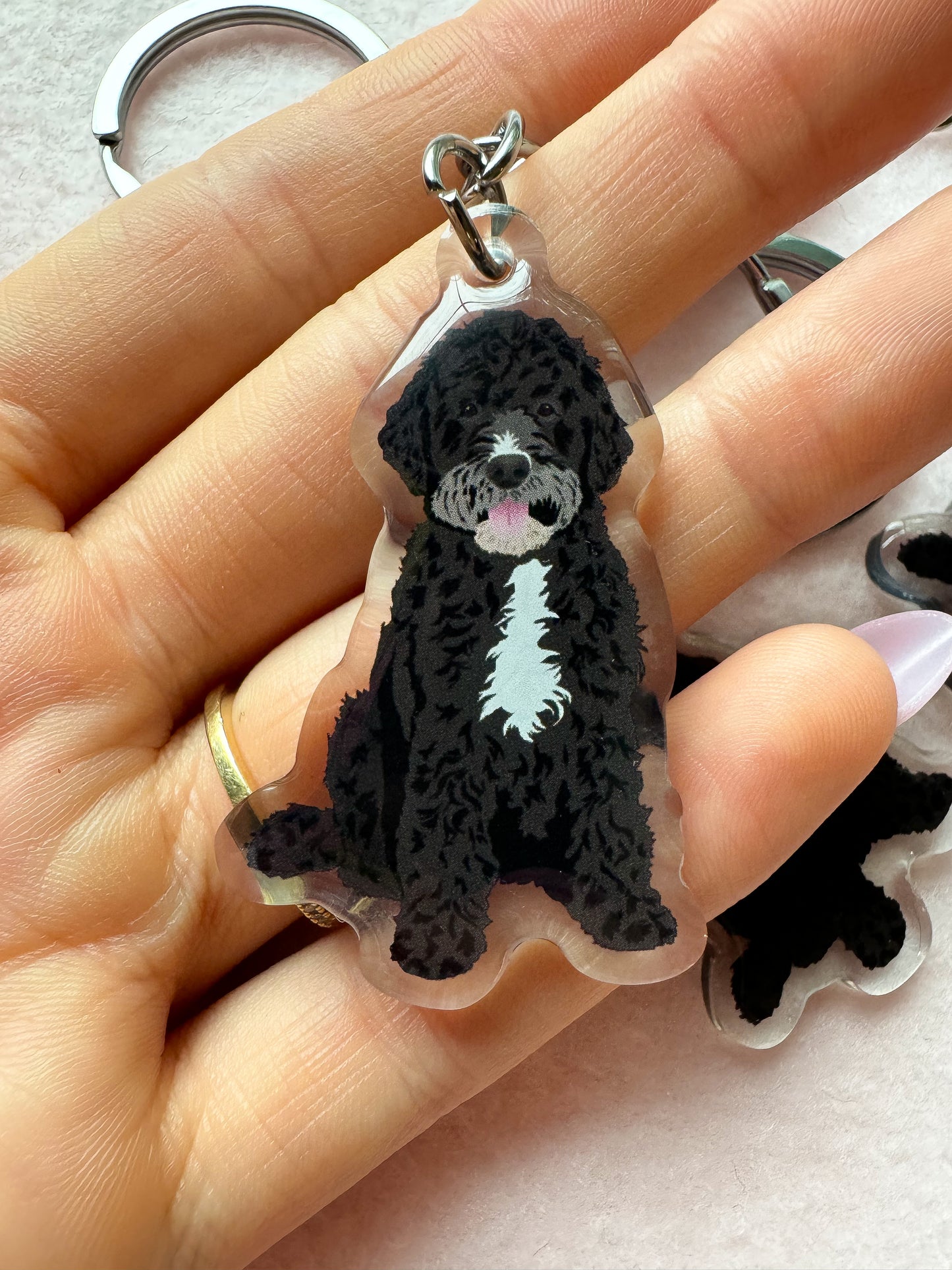 Portuguese Water Dog Keychain