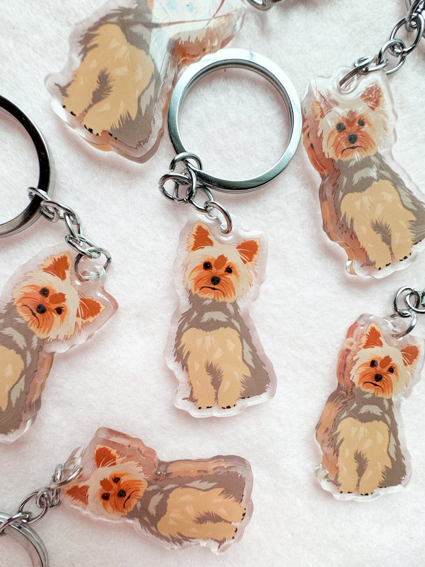 Yorkshire Terrier (blue & tan yorkie) Keychain