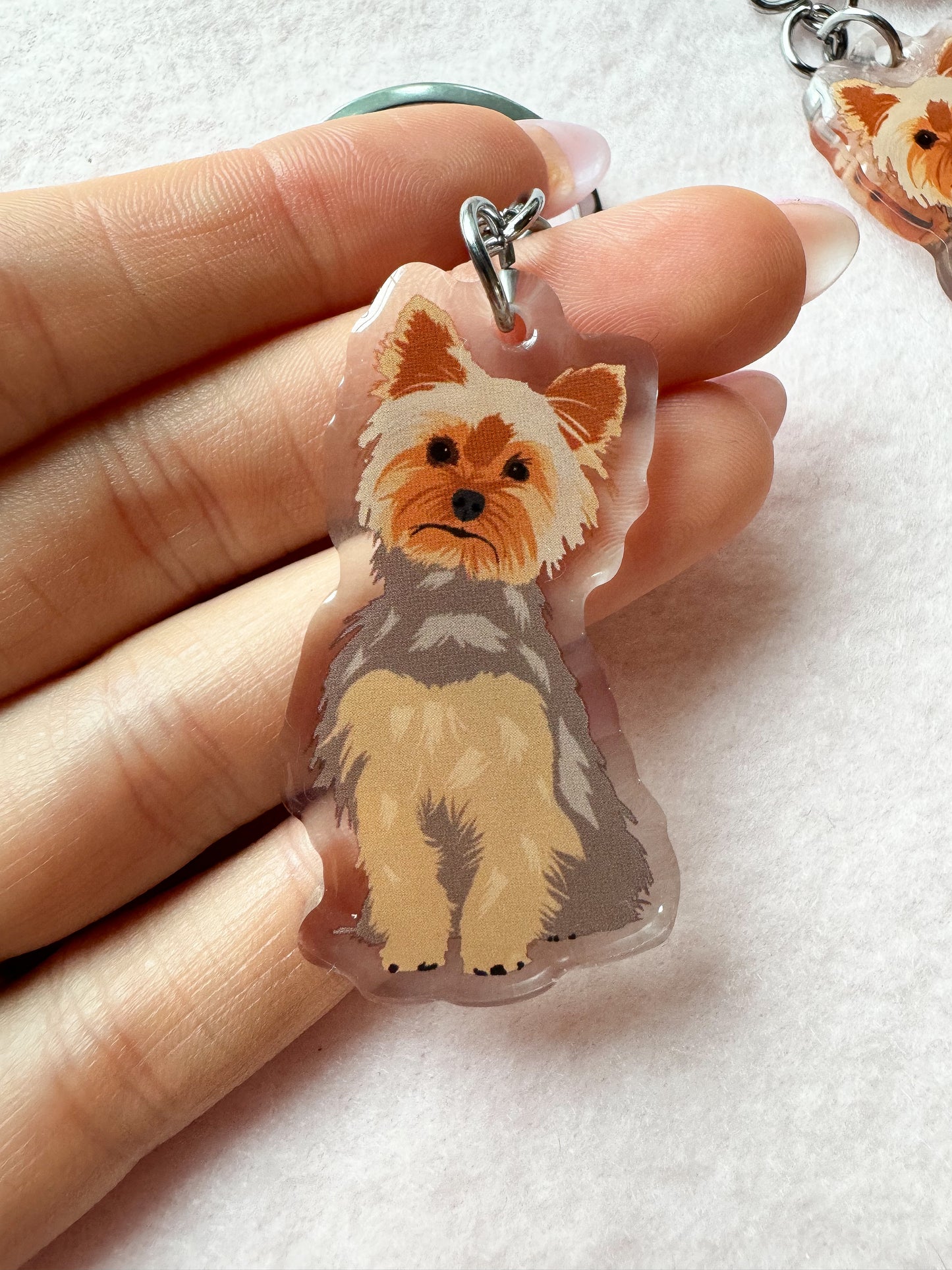Yorkshire Terrier (blue & tan yorkie) Keychain