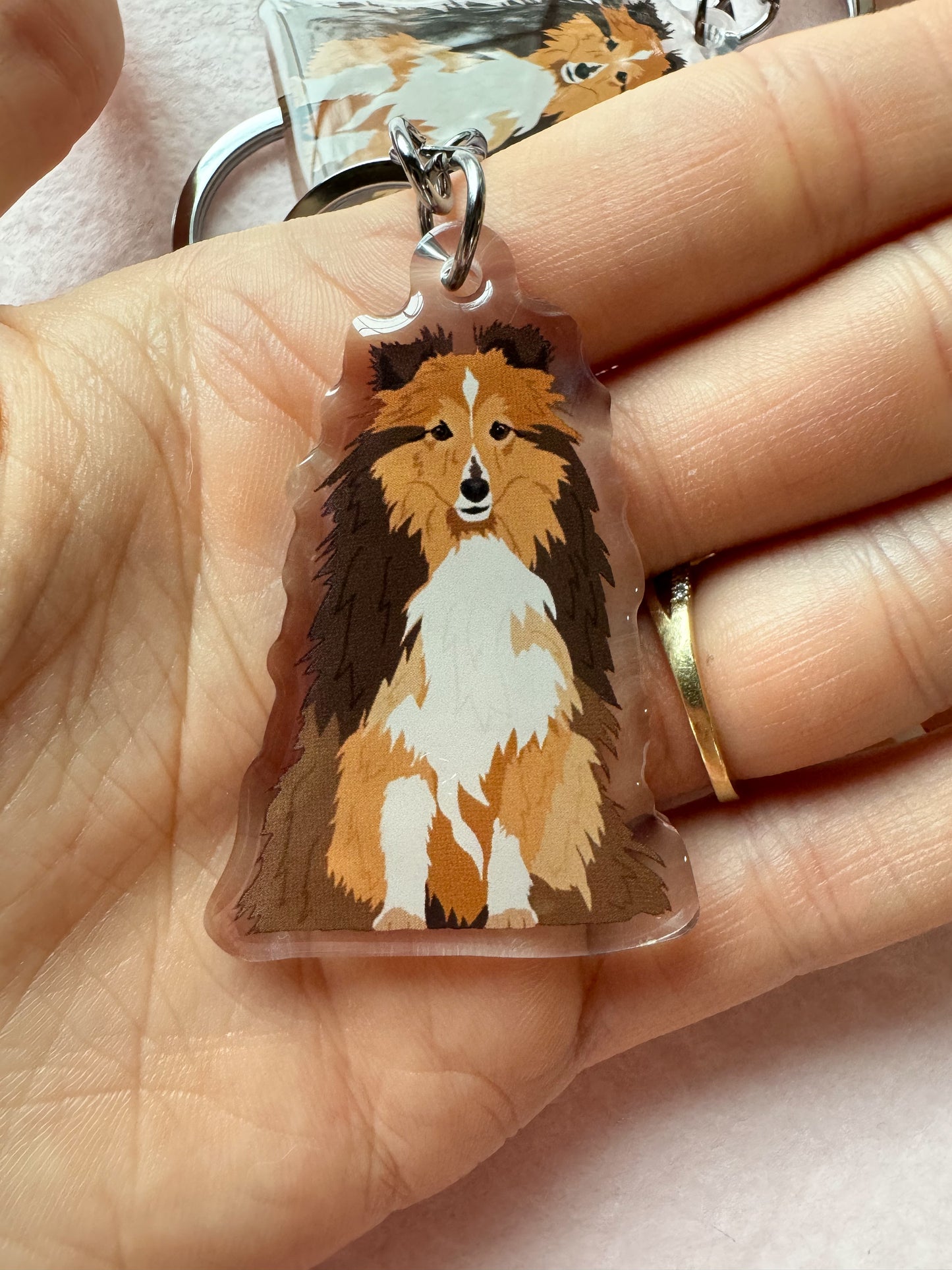 Shetland Sheepdog (sheltie) Keychain
