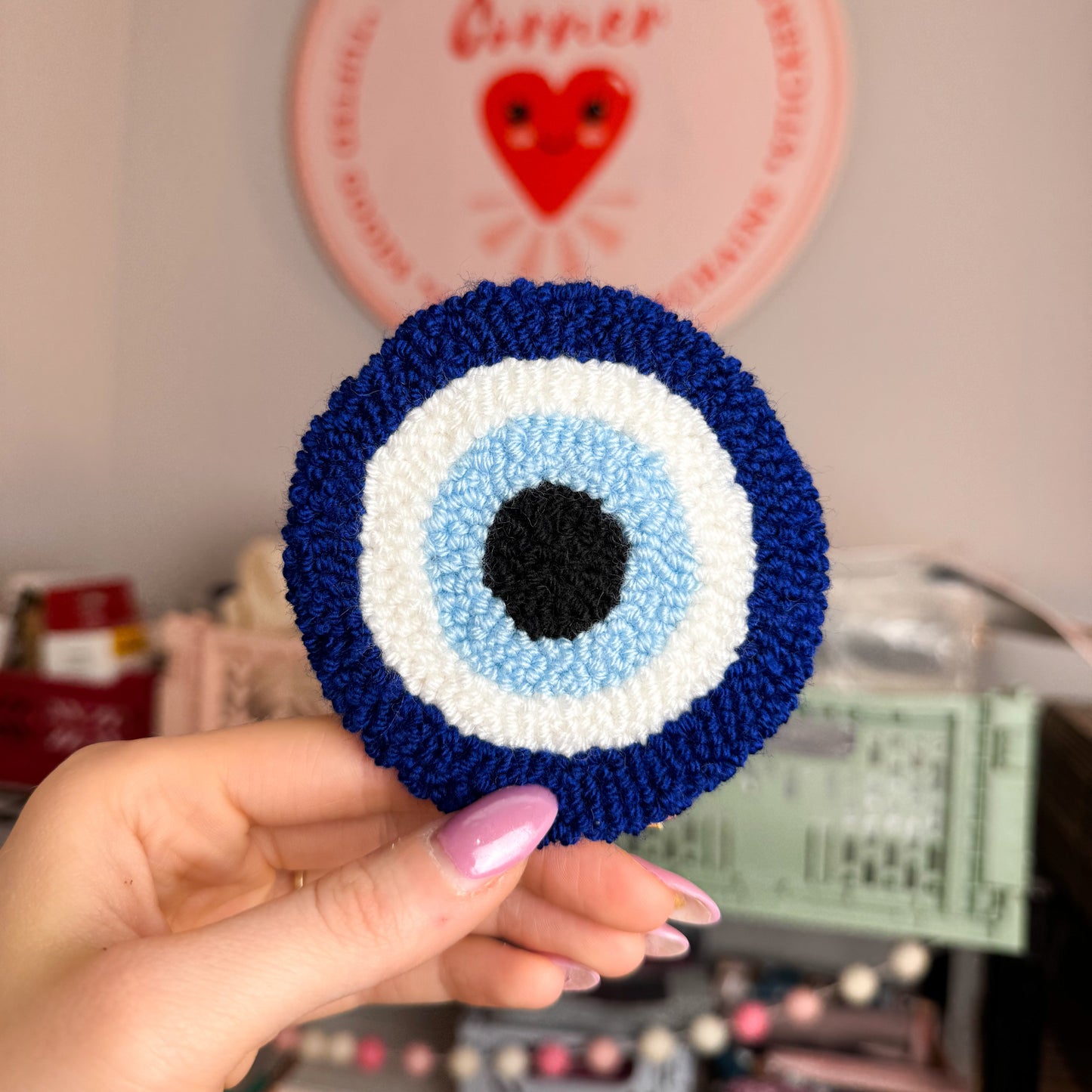 Evil Eye Coaster Punch Needle Kit