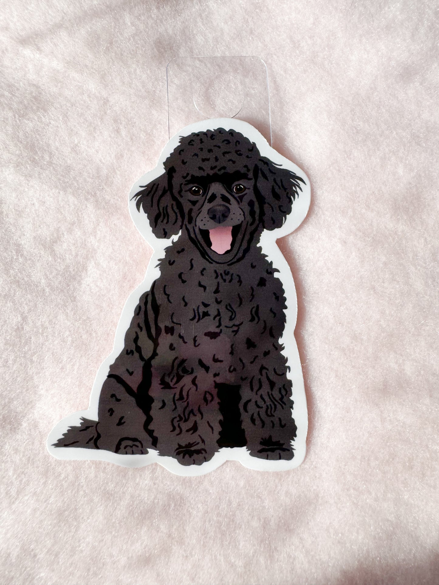 Mini Poodle, Toy Poodle (black) Sticker