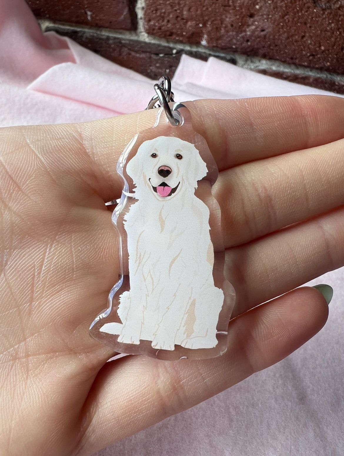 Golden Retriever (English Cream) Keychain