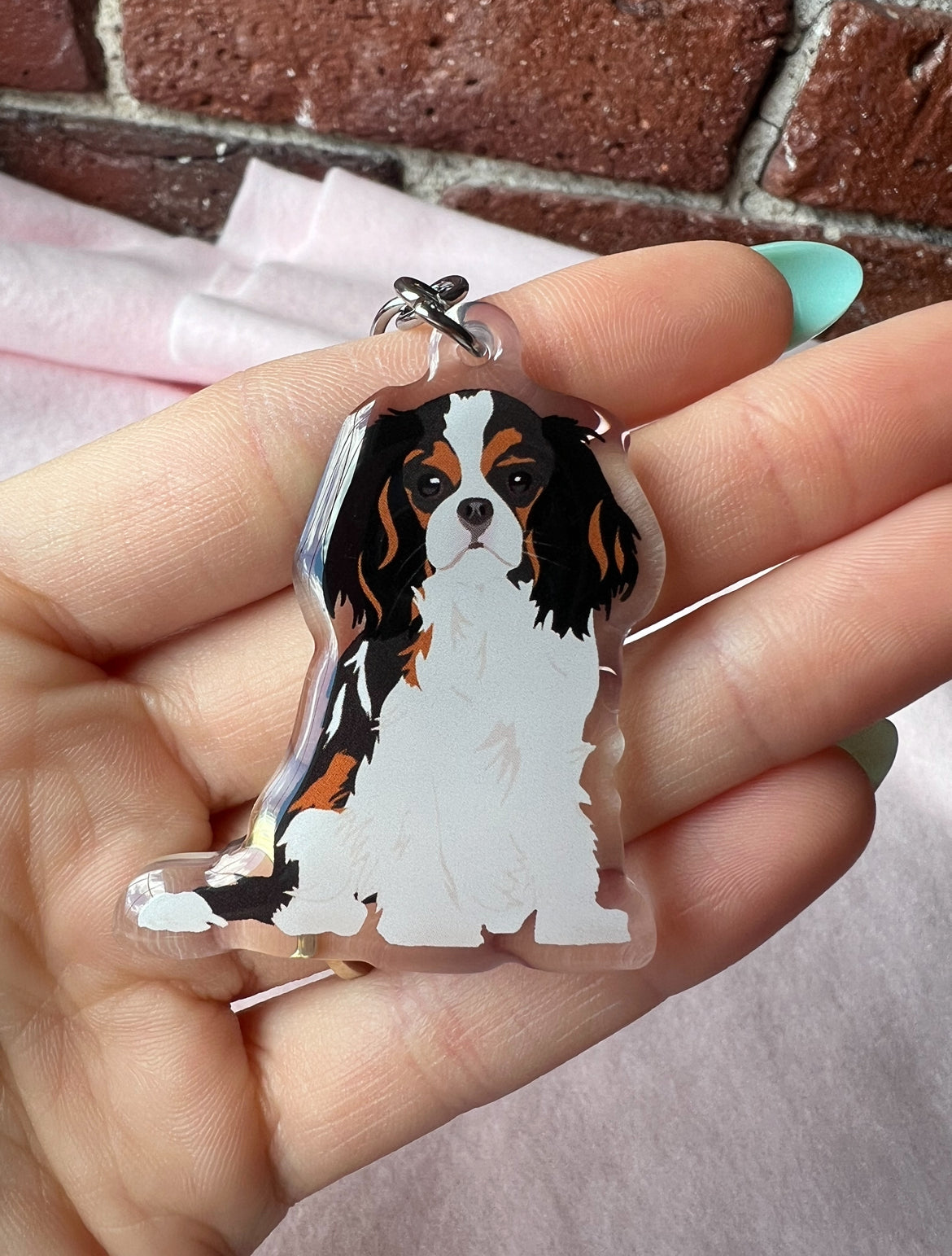 Cavalier King Charles Spaniel (tri-color) Keychain