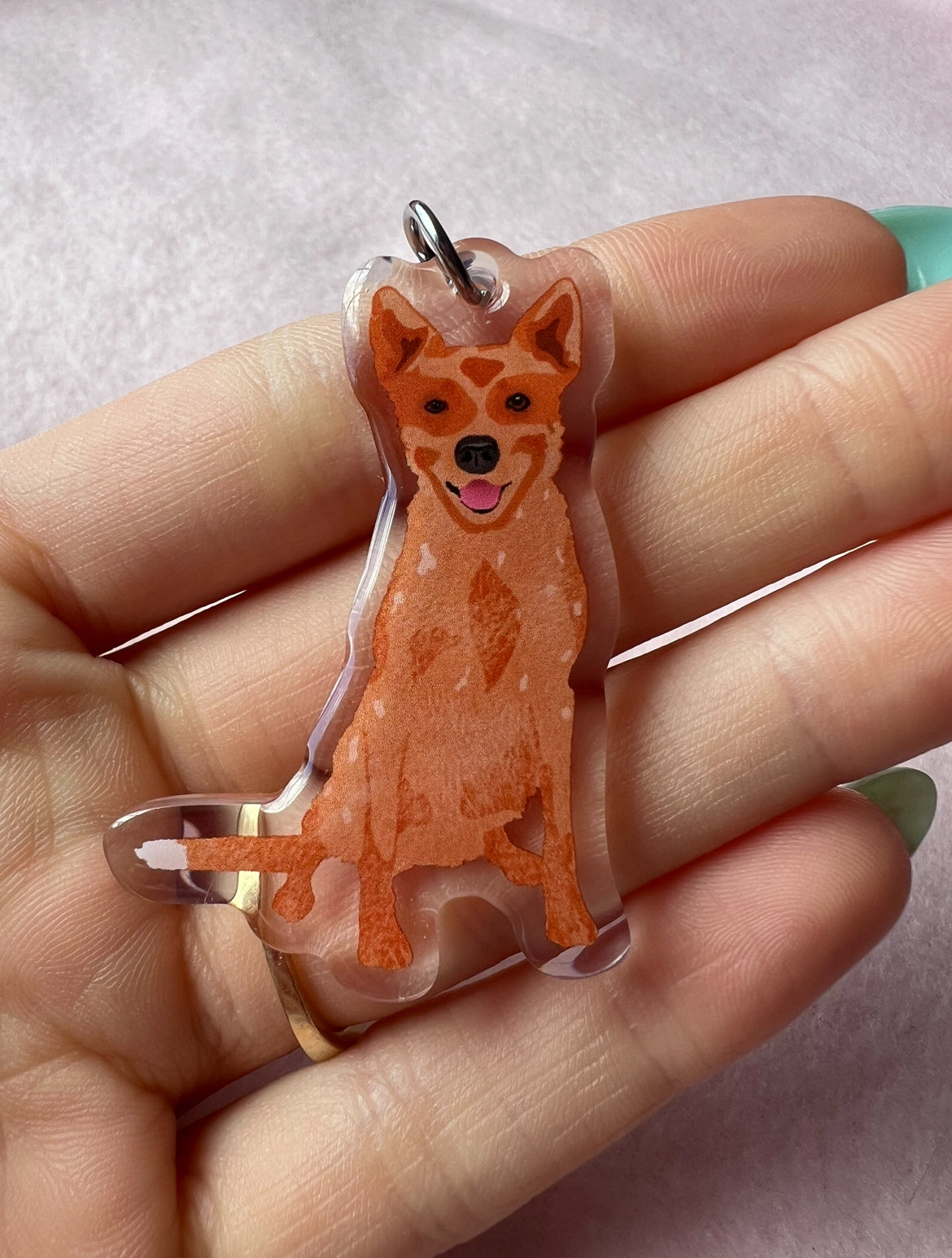 Heeler (red), Cattle dog (red) Keychain