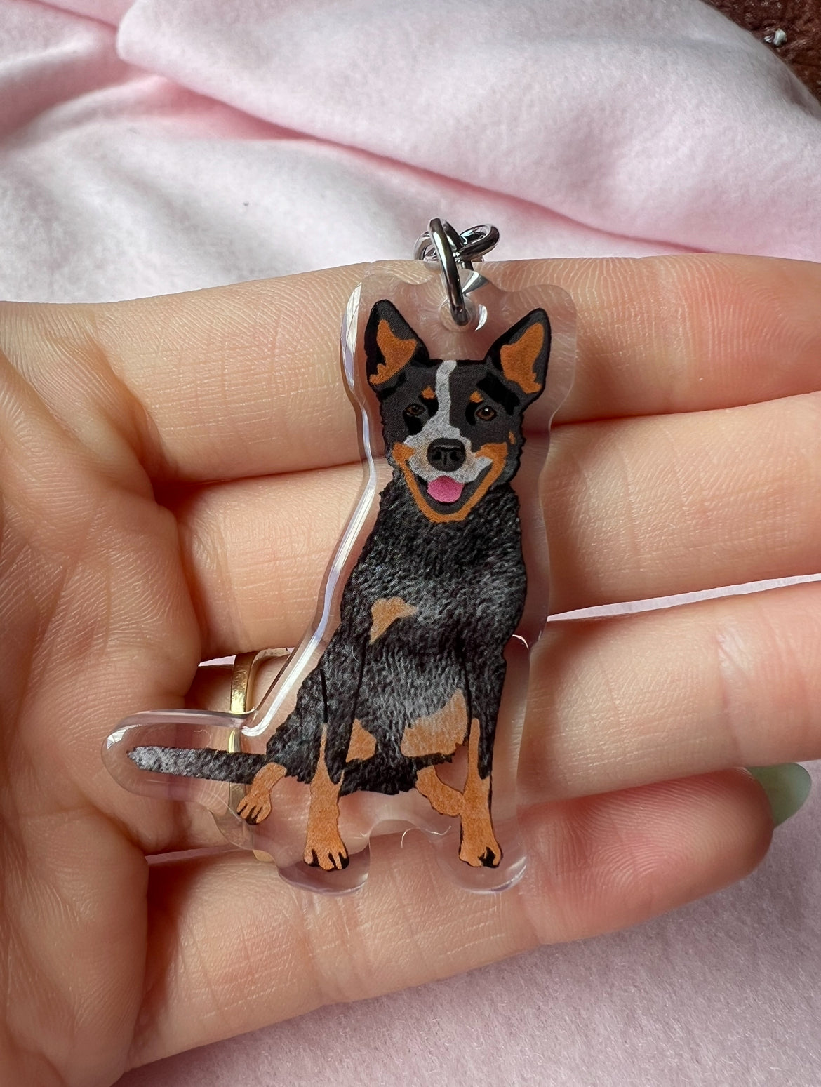 Heeler (blue), Cattle dog (blue) Keychain