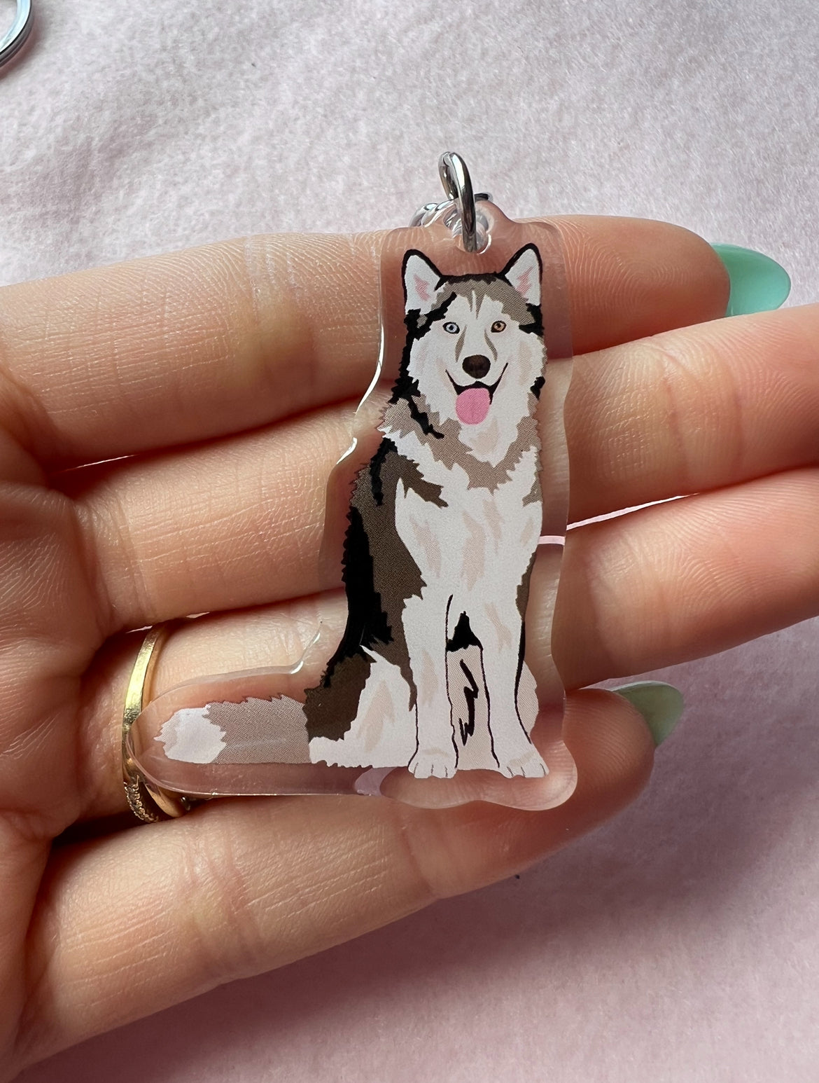 Siberian Husky, Malamute Keychain