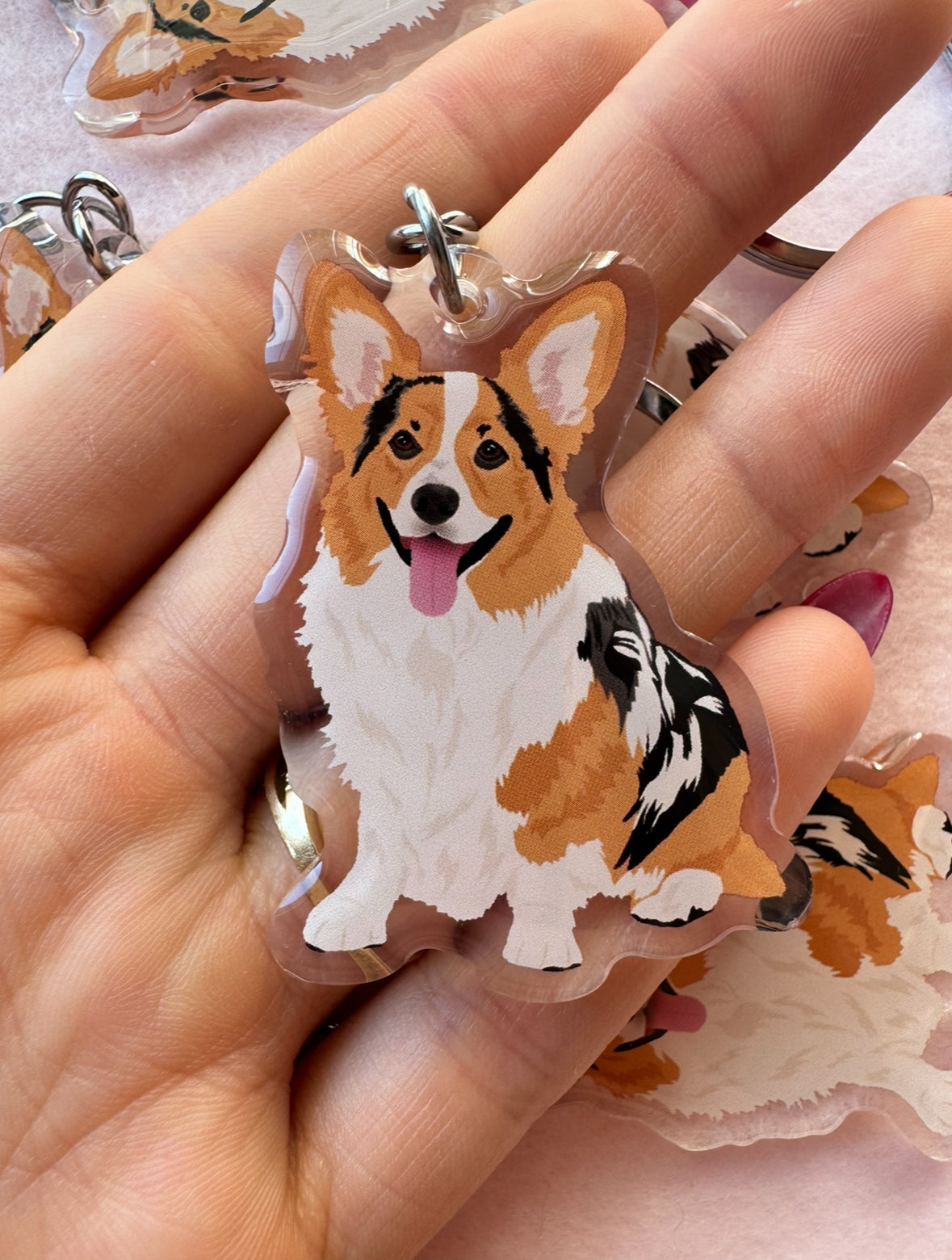 Corgi (merle) Keychain