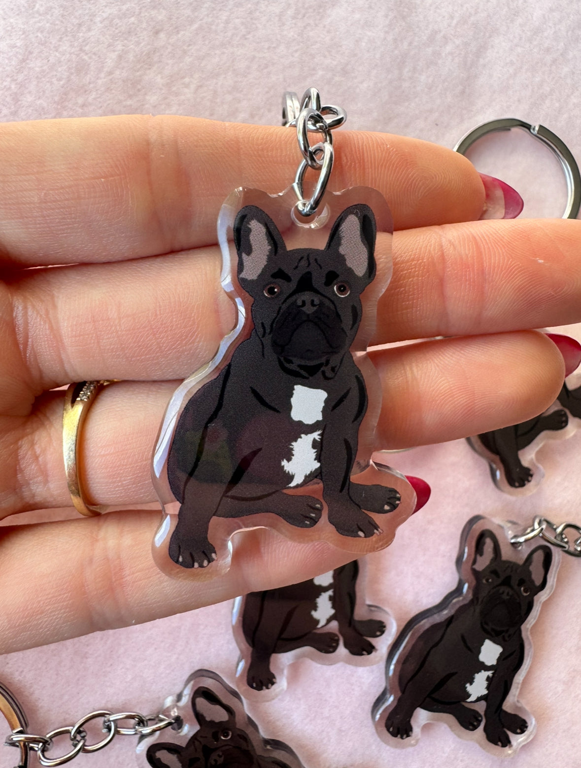 Frenchie (black) Keychain