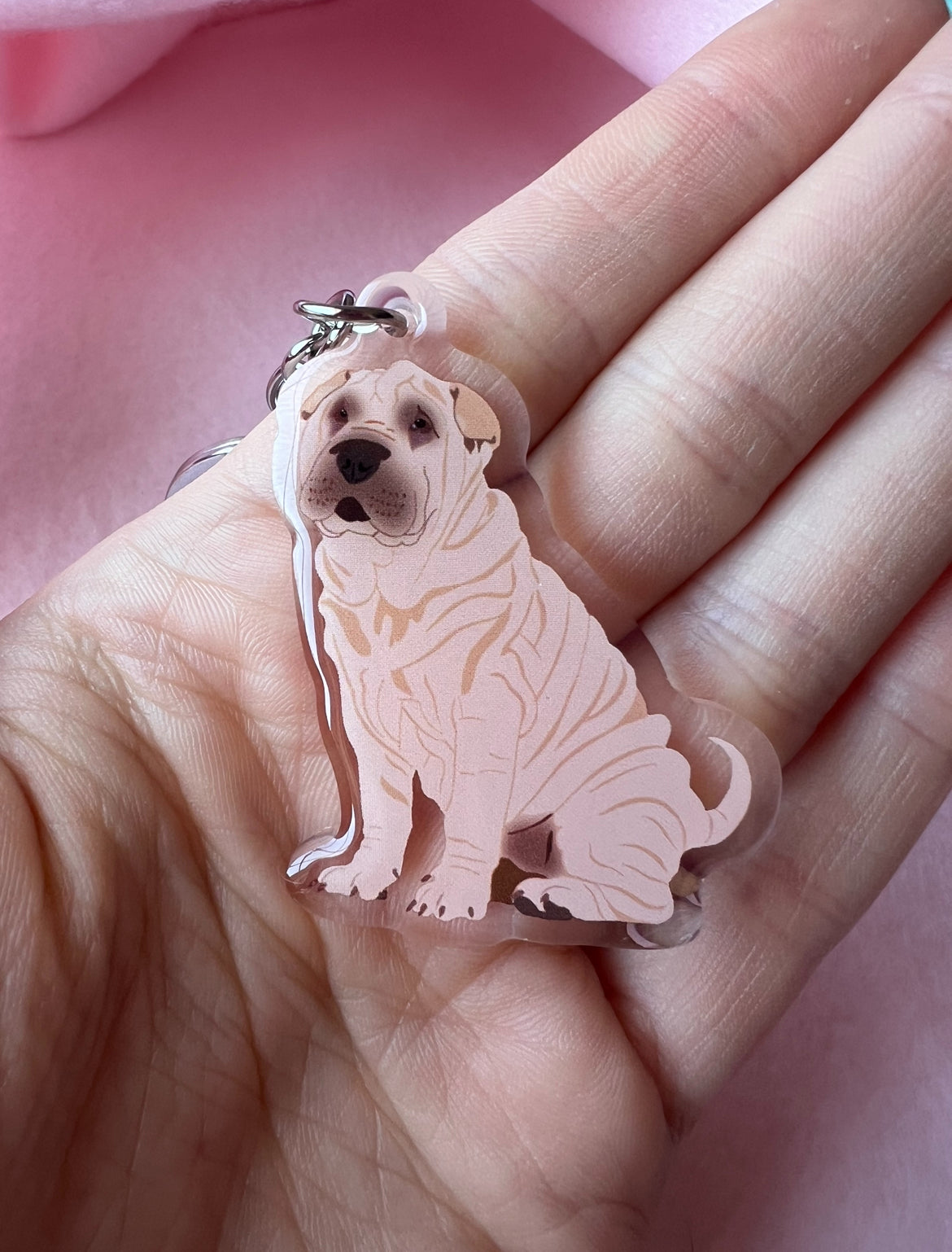 Shar Pei (fawn) Keychain
