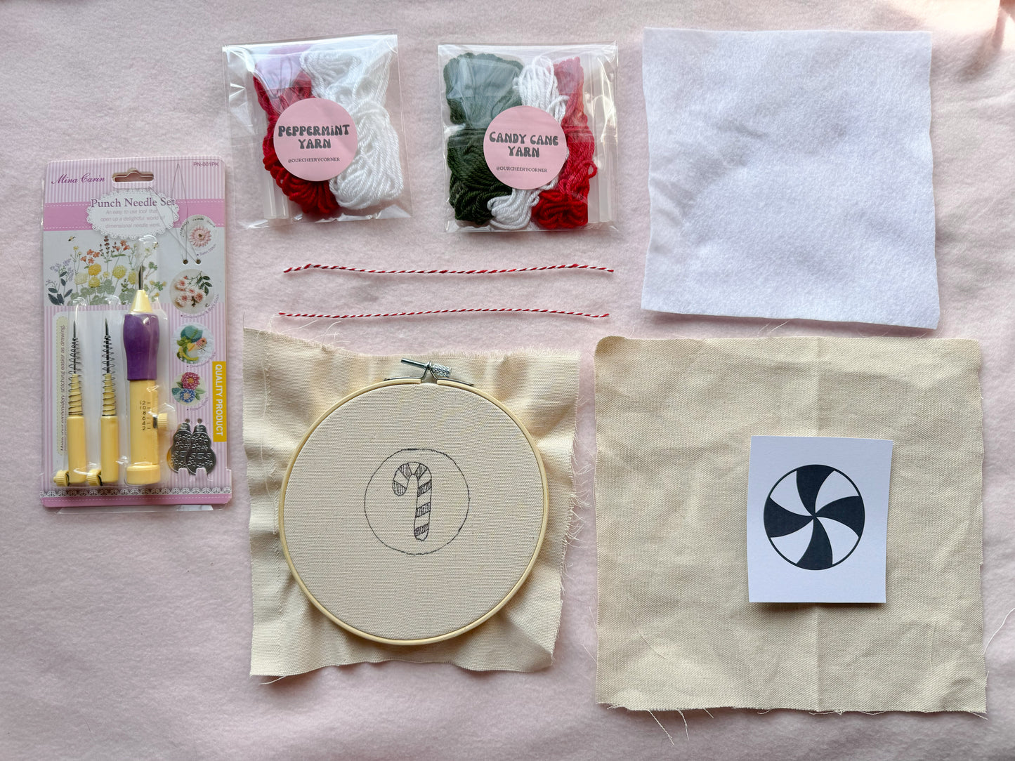 Ornament/Car Coasters Punch Needle Kit