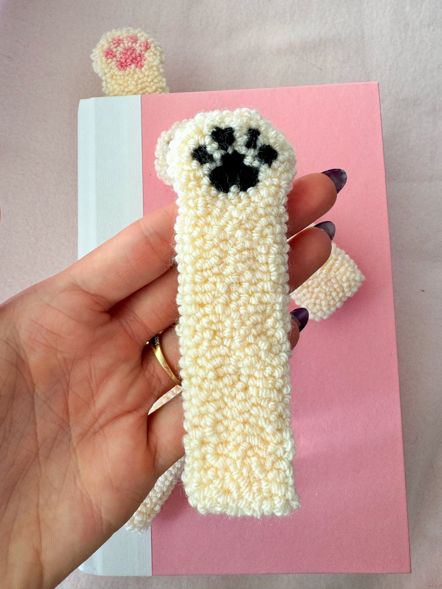 Punch Needle Paw Bookmark
