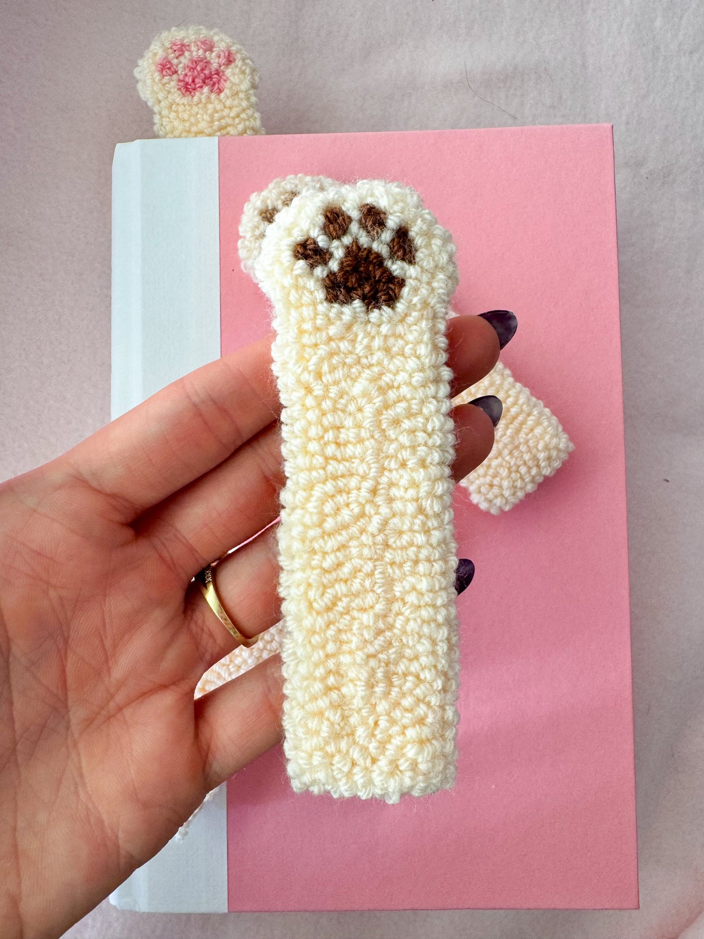 Punch Needle Paw Bookmark