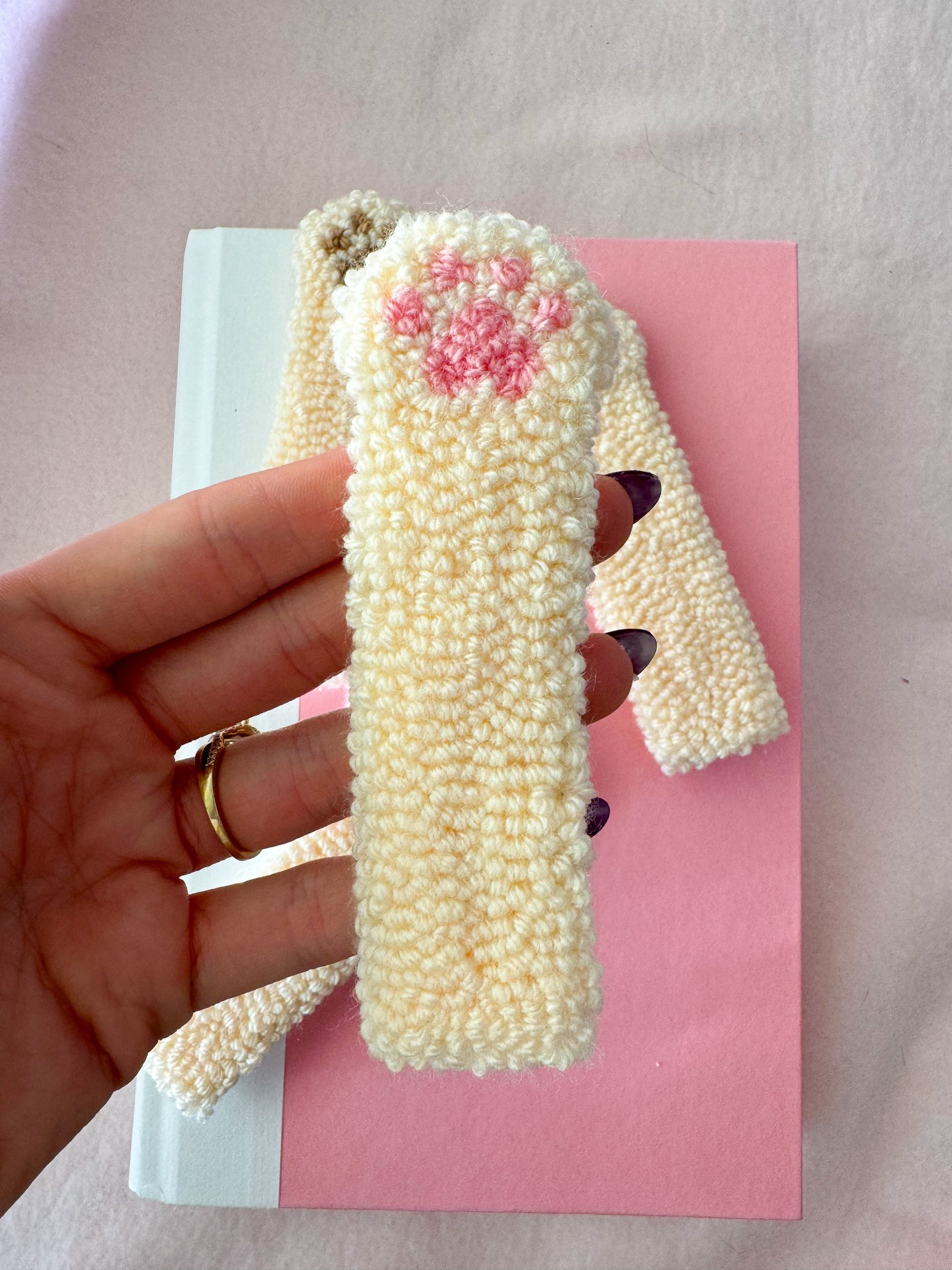 Punch Needle Paw Bookmark