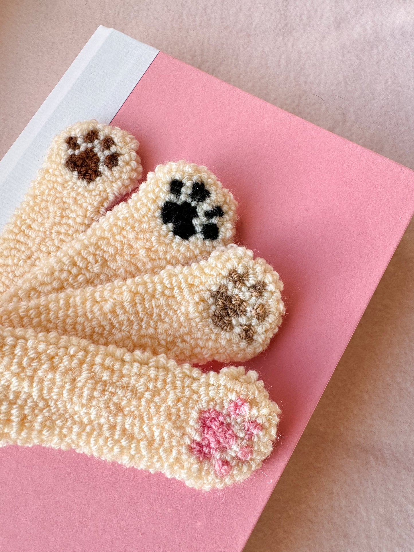 Punch Needle Paw Bookmark