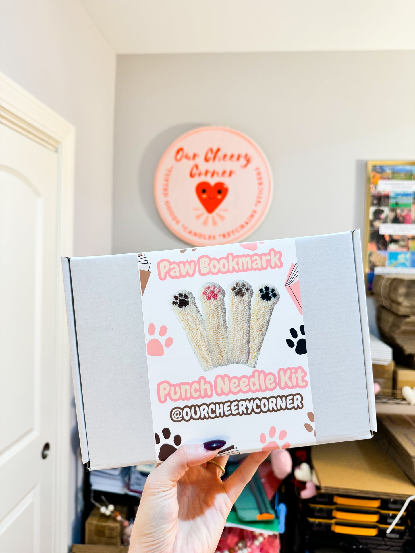 Paw Bookmark Punch Needle Kit