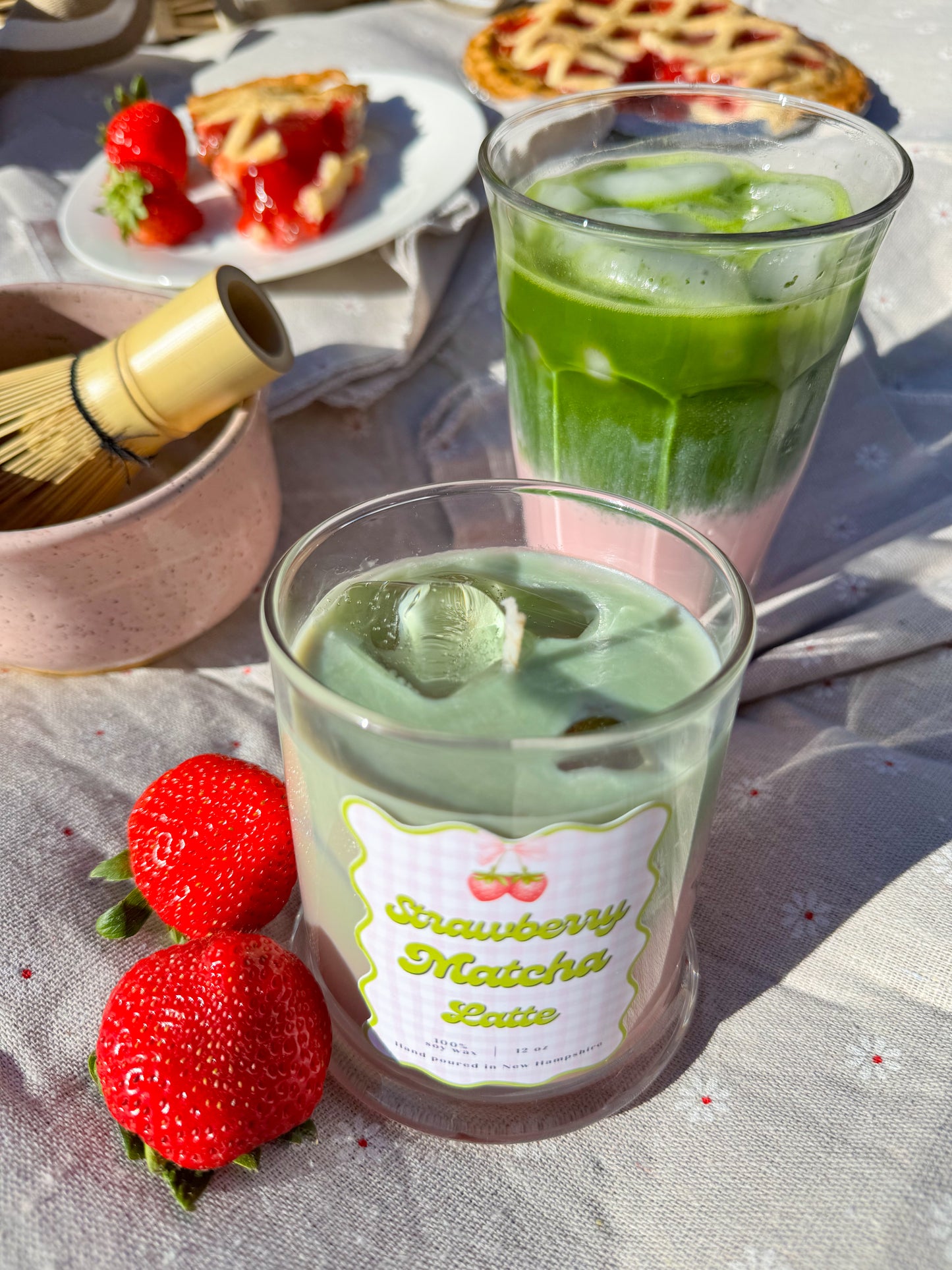 Strawberry Matcha Latte Candle