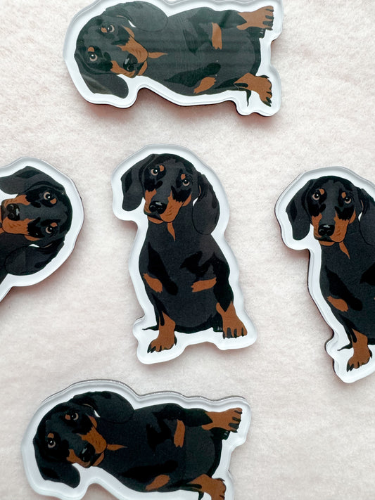 Dachshund (black and brown) Magnet