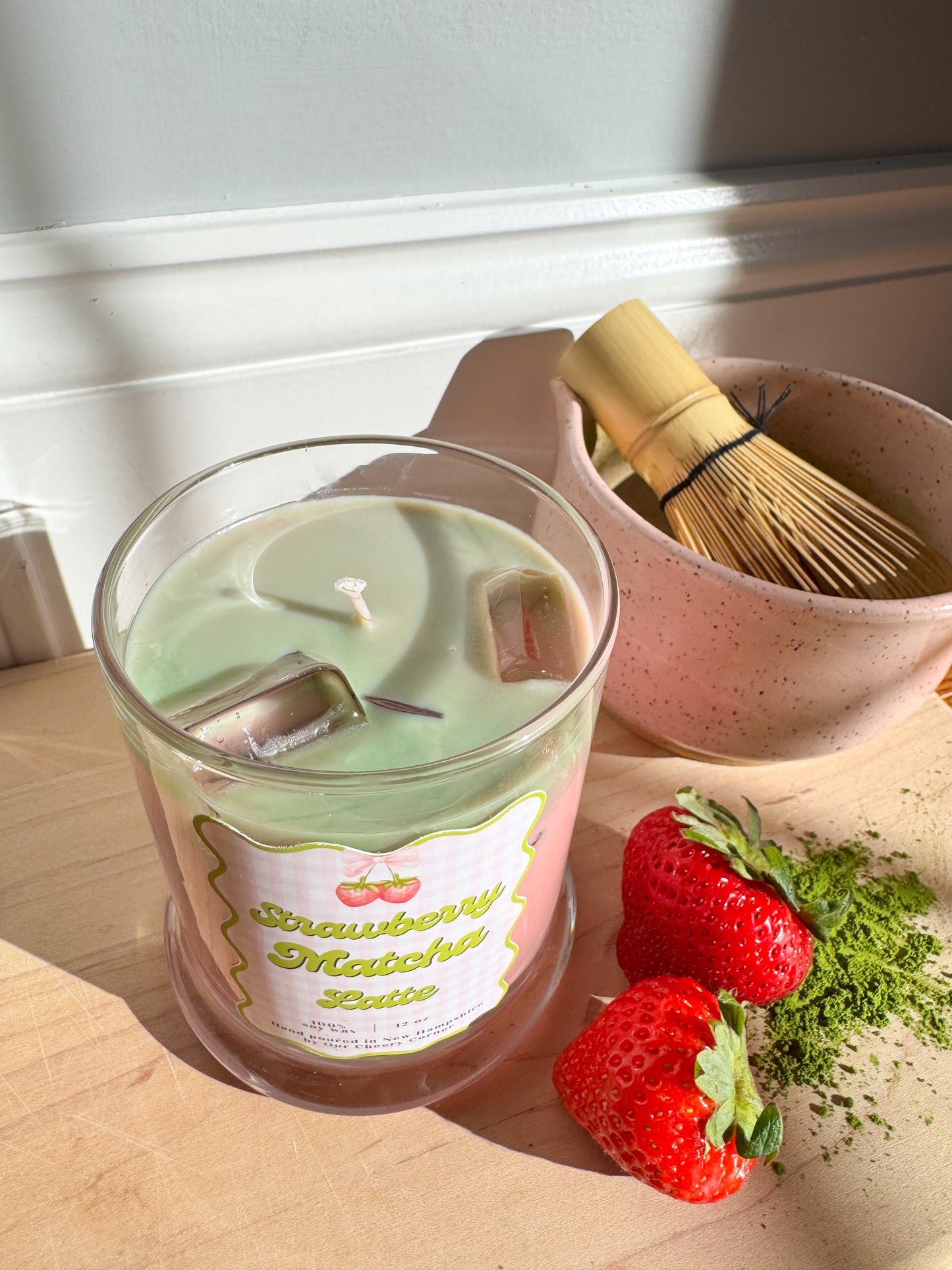 Strawberry Matcha Latte Candle