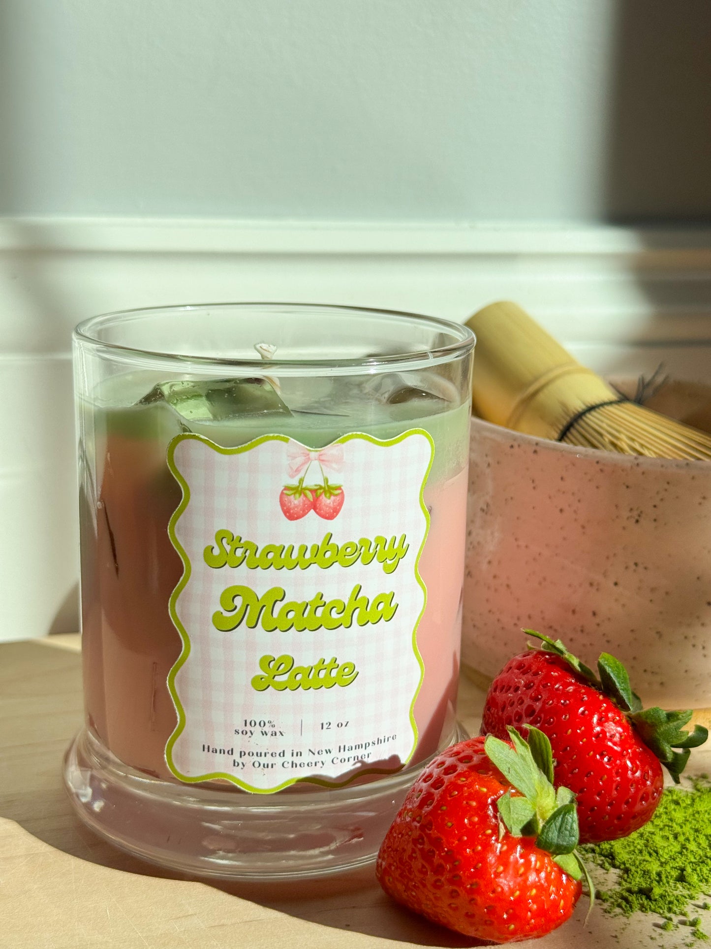 Strawberry Matcha Latte Candle