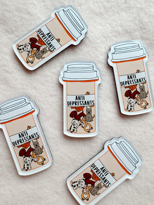 Dog Pill Bottle Magnet