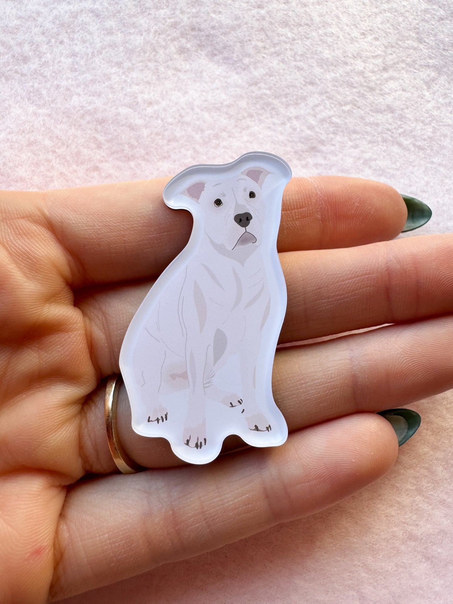 Pit Bull (white) Magnet