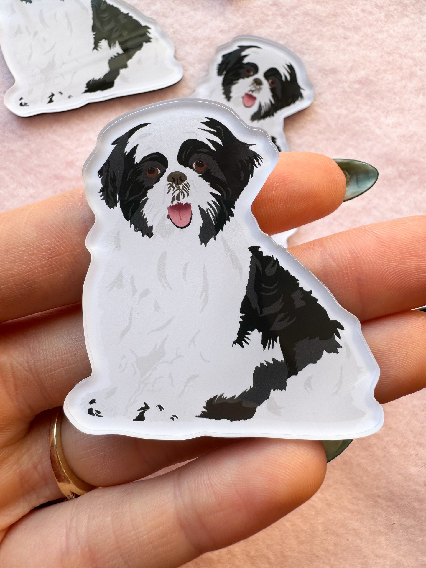 Shih Tzu (black and white) Magnet