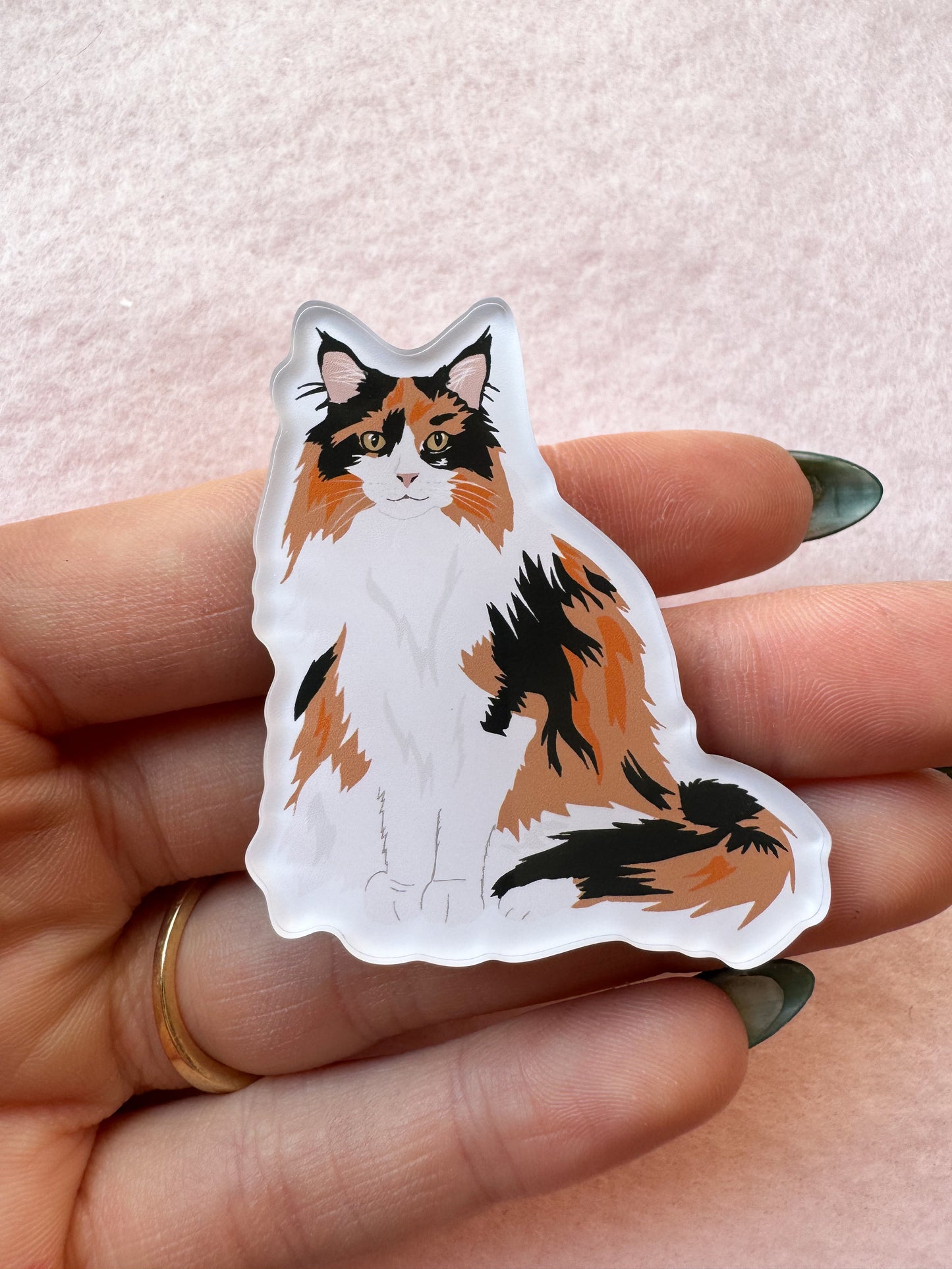 Calico (long-haired) Cat Magnet