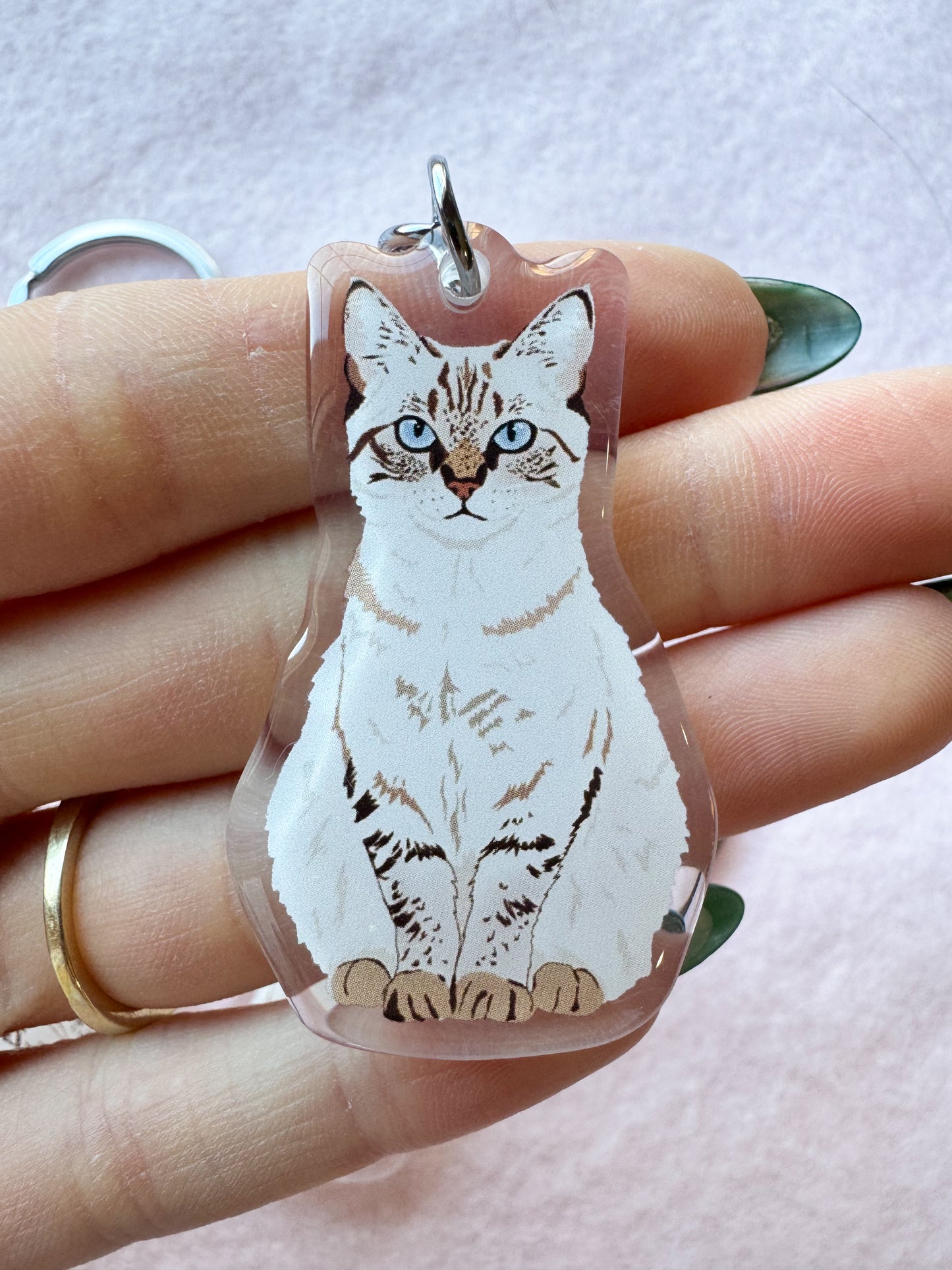 Lynx Point Siamese Keychain