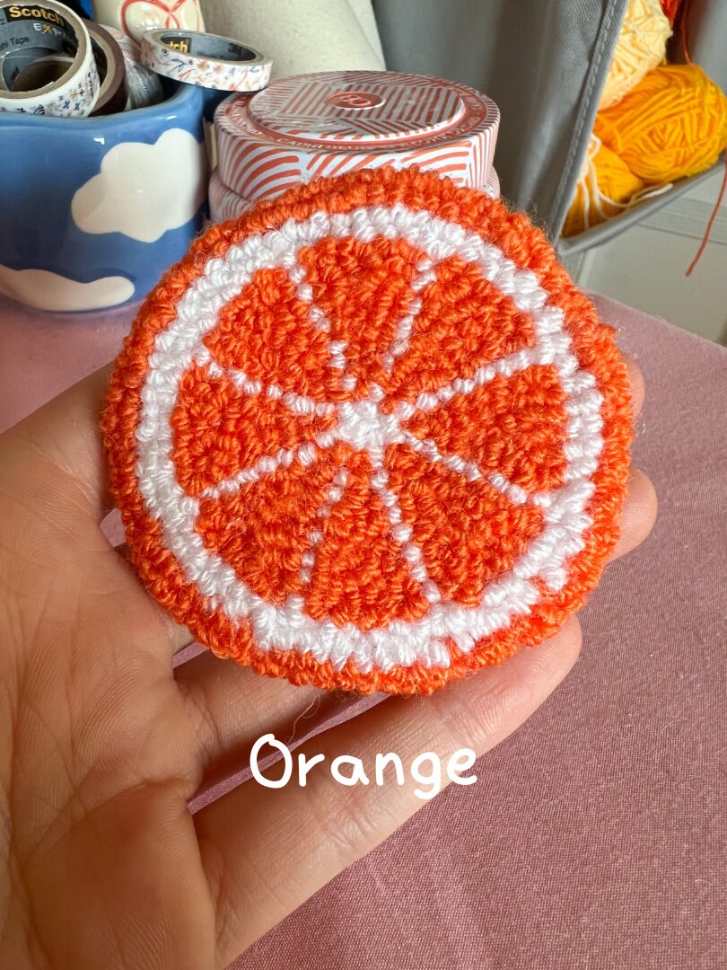 Citrus Car Coasters (set of 2)