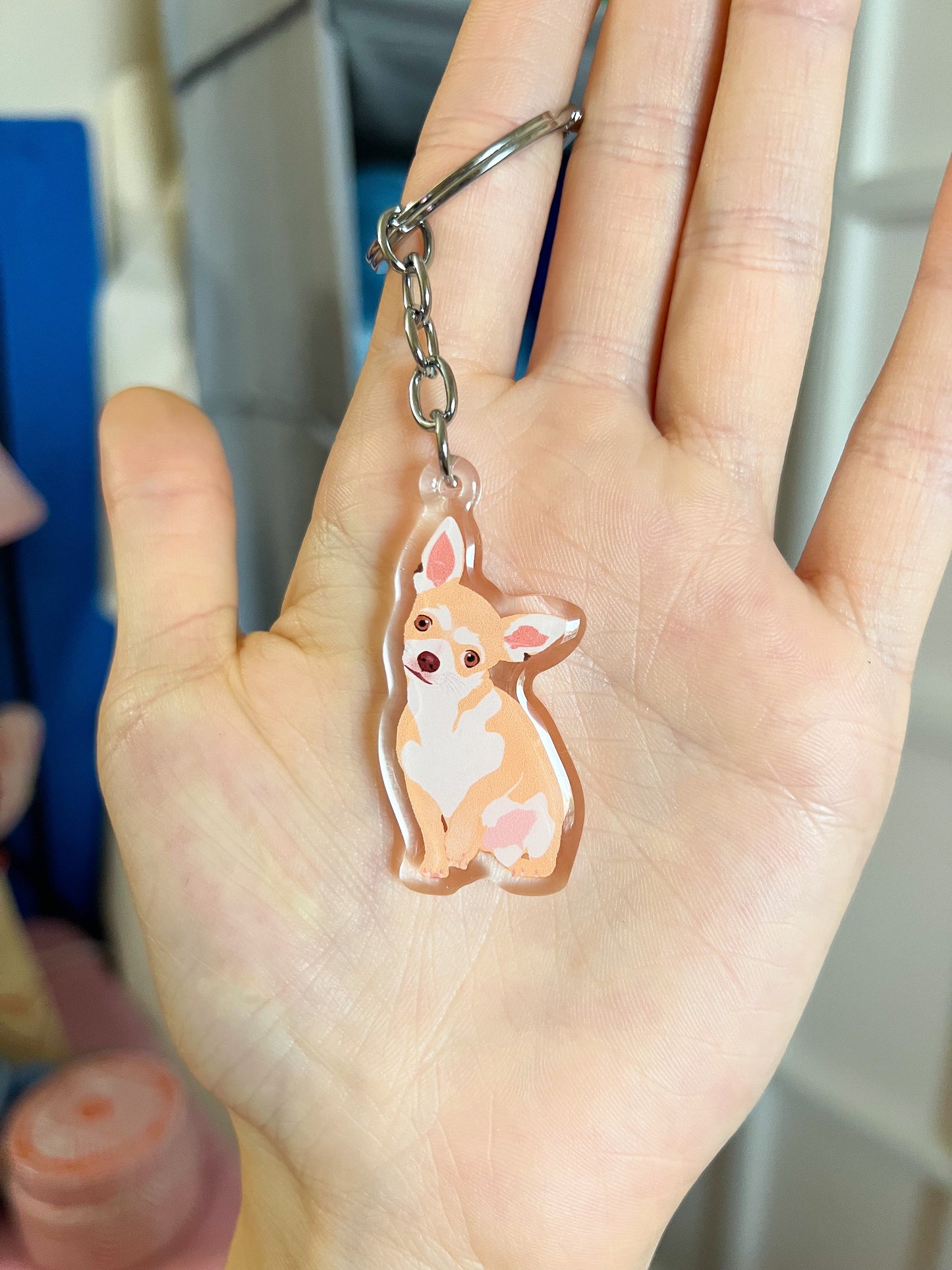 Chihuahua (blonde) Keychain