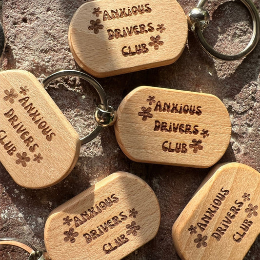 Anxious Drivers Club keychain