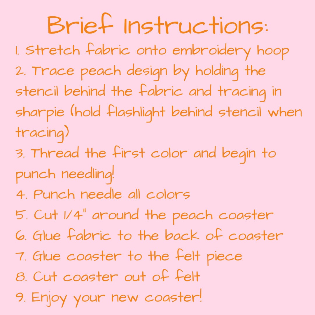 Peach Coaster Punch Needle Refill Kit
