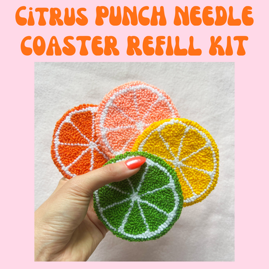 Citrus Coaster Punch Needle Refill Kit