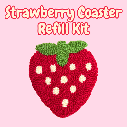 Strawberry Coaster Punch Needle Refill Kit